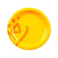 Тарелка одноразовая Huhtamaki Whizz d=15см, желтая, 100шт/уп