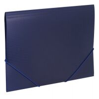 Пластиковая папка на резинке Brauberg Contract синяя, A4, до 300 листов