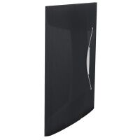 Пластиковая папка на резинке Esselte Vivida черная, A4, до 150 листов, 624043