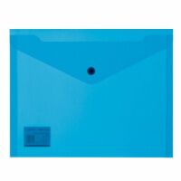 Папка-конверт на кнопке Attache синяя, А5, 10шт/уп