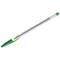 Шариковая ручка Officespace зеленая, 0.7мм, прозрачный корпус