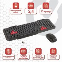 Комплект клавиатура+мышь беспроводной Sonnen WKM-1811 черный