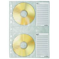 Файл-вкладыш А4 для CD-дисков Durable 4 кармана + 4 карточки на листе, 5шт/уп, 5222-19