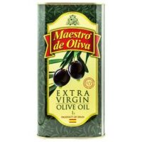 Масло оливковое Maestro De Oliva Extra Virgin нерафинированное, 1л, ж\б