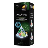 Чай пакетированный Curtis Холодный чай Клубника-лайм-мята, зеленый, в пирамидках, 12 пакетиков