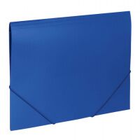 Пластиковая папка на резинке Brauberg Office синяя, А4, до 300 листов