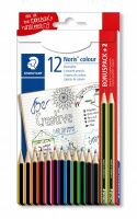 Набор цветных карандашей Noris Colour 185, 12 цв + 2 карандаша, Wopex, Staedtler
