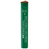 Грифели для механических карандашей Faber-Castell Super-Polymer B, 0.5мм, 12шт