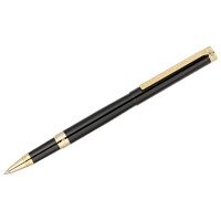 Ручка-роллер Delucci 'Classico', черная, 0,6мм, корпус черный/золото, подарочн. уп.