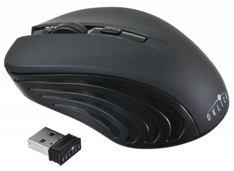 фото: Мышь Oklick 545MW черный/черный оптическая (1600dpi) беспроводная USB (3but)