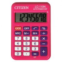Калькулятор карманный Citizen LC-110NPK розовый, 8 разрядов