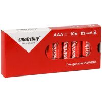 Батарейка Smart Buy ААА LR03, 1.5В, алкалиновая, 10шт/уп