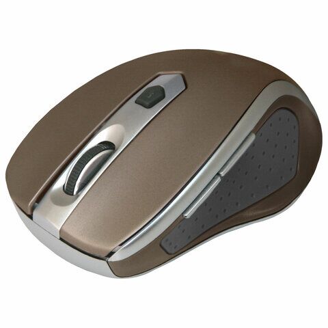 фото: Мышь беспроводная DEFENDER Safari MM-675, USB, 5-кнопок+1 колесо-кнопка, оптическая, коричневая, 526