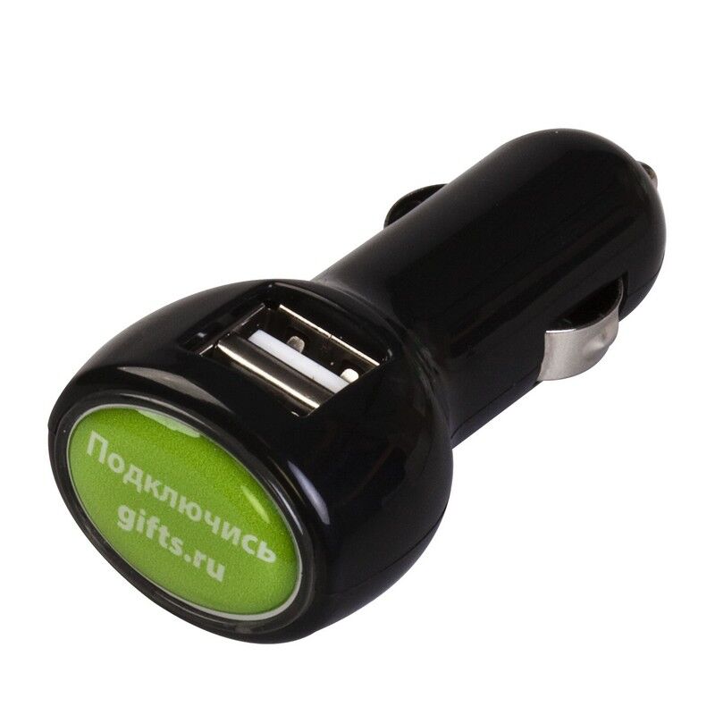 фото: Автомобильное зарядное устройство с подсветкой Logocharger, черное
