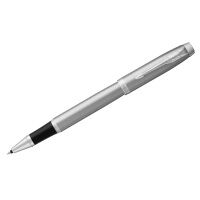 Ручка-роллер Parker 'IM Essential Stainless Steel CT' черная, 0,8мм, подарочная упаковка
