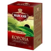 Чай листовой Майский Корона Российской империи, черный, 100г