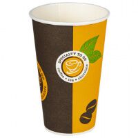Стакан одноразовый Huhtamaki Coffee-to-go 400мл, бумажный однослойный, 50шт/уп