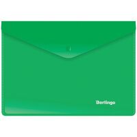 Папка-конверт на кнопке Berlingo зеленая, A5+