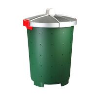 Контейнер-бак для мусора Бытпласт Бинго 65л, зеленый, с крышкой, 4312277