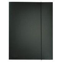 Пластиковая папка на резинке Durable черная, A4, до 150 листов, 2323-01