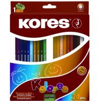 Набор цветных карандашей Kores 24 цвета, с точилкой, 96324.01