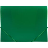 Пластиковая папка на резинке Officespace зеленая, А4