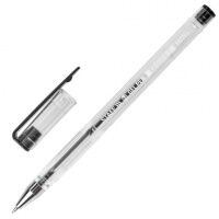 Ручка гелевая Staff черная, 0.35мм, прозрачный корпус