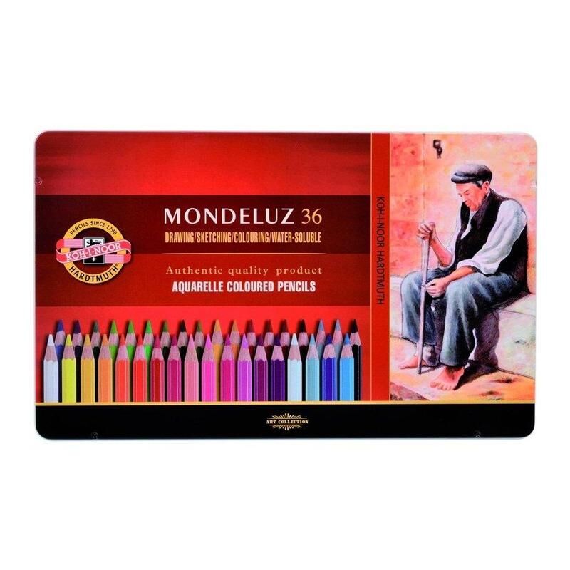фото: Набор акварельных карандашей Koh-I-Noor Mondeluz 36 цветов, 3725, метал. пенал