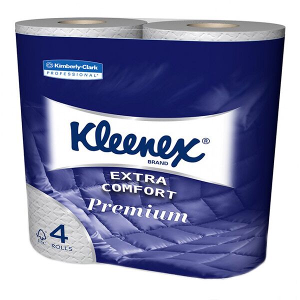 фото: Туалетная бумага Kimberly-Clark Extra Comfort 8484 4 рулона, 4 слоя, белая, 19м