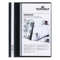 Скоросшиватель пластиковый Durable Duraplus черный, А4, 2579-01