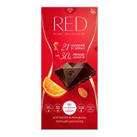 Шоколад Red Delight темный с апельсином и миндалем, 85г