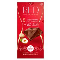 Шоколад Red Delight молочный с фундуком и макадамией, 85г