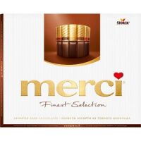 Конфеты в коробках Merci 4 вида горького шоколада, 250г
