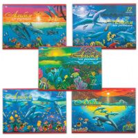 Альбом для рисования Hatber Дельфины, А4, 100 г/м2, 12 листов