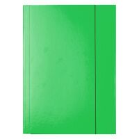 Картонная папка на резинке Esselte зеленая, А4, до 400 листов, 13437