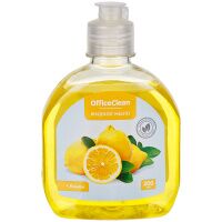 Жидкое мыло с дозатором Officeclean Лимон, 300мл, пуш-пул