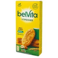 Печенье Belvita Утреннее медовое с орехами, 225г
