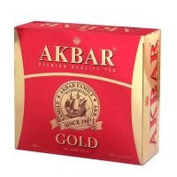 Чай Akbar Gold, черный, 100 пакетиков