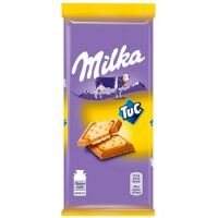 Шоколад в плитках Milka Tuc сэндвич, с соленым крекером, 87г