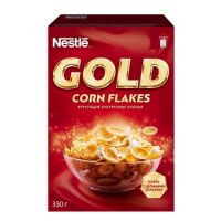 Готовый завтрак Nestle Gold Corn Flakes кукурузные хлопья, 330г