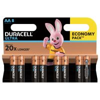 Батарейка Duracell Ultra Power AA LR06, 1.5В, алкалиновая, 8BL, 8шт/уп