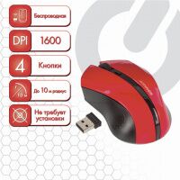 Мышь беспроводная оптическая USB Sonnen WM-250R красная