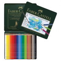 Карандаши цветные акварельные художественные FABER-CASTELL 'Albrecht Durer', 24 цвета, металлическая
