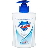 Жидкое мыло с дозатором Safeguard 225мл, Ослепительно белое, антибактериальное