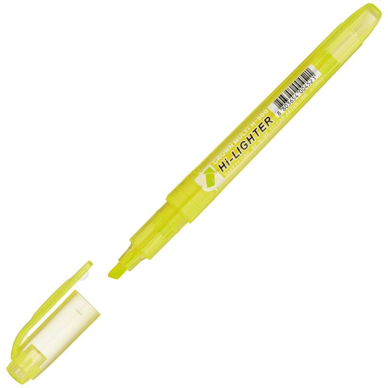 фото: Текстовыделитель Crown Multi Hi-Lighter желтый, 1-4мм, скошенный наконечник