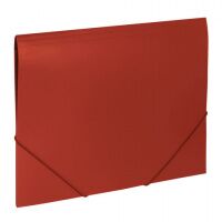 Пластиковая папка на резинке Brauberg Office красная, А4, до 300 листов