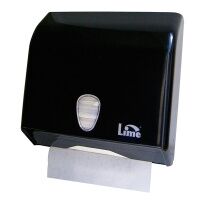 Диспенсер для полотенец листовых Lime черный, mini, V укладка, 926002