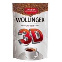 Кофе растворимый Славкофе Wollinger 3D, 75г, пакет
