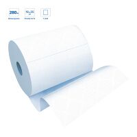 Бумажные полотенца Officeclean в рулоне, 280м, 1 слой, белые