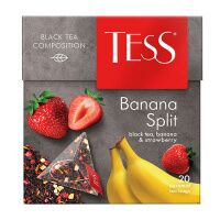 Чай Tess Banana Split (Банана Сплит), черный, в пирамидках, 20 пакетиков